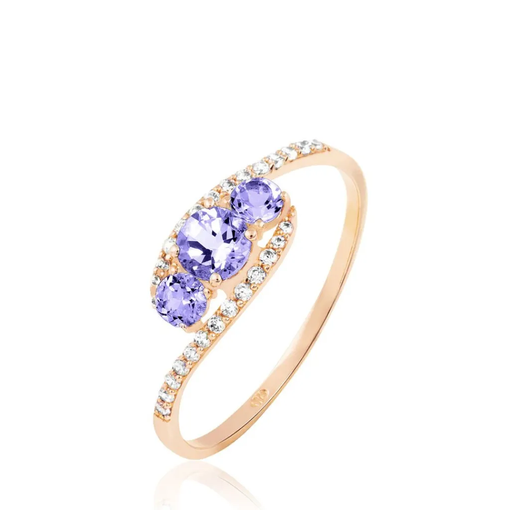 Histoire d'Or Bague Chloe Or Rose Amethyste Et Oxyde De Zirconium Clearance
