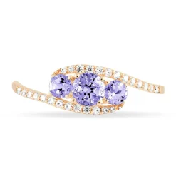 Histoire d'Or Bague Chloe Or Rose Amethyste Et Oxyde De Zirconium Clearance