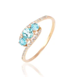 Histoire d'Or Bague Chloe Or Rose Topaze Et Oxyde De Zirconium Discount