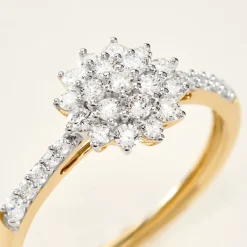 Histoire d'Or Bague Chouchana Ld Or Jaune Diamant Synthétique New