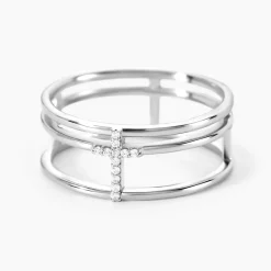 Histoire d'Or Bague Christie Argent Blanc Oxyde De Zirconium New