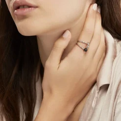 Histoire d'Or Bague Cleya Argent Blanc Céramique Outlet