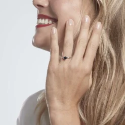 Histoire d'Or Bague Clothilde Or Blanc Topaze Et Oxyde De Zirconium or blanc topaze london blue Discount