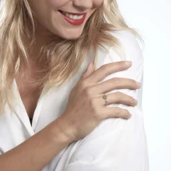 Histoire d'Or Bague Clothilde Or Blanc Peridot Et Oxyde or blanc péridot vert