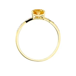 Histoire d'Or Bague Clothilde Or Jaune Citrine Et Oxyde or jaune citrine jaune Discount