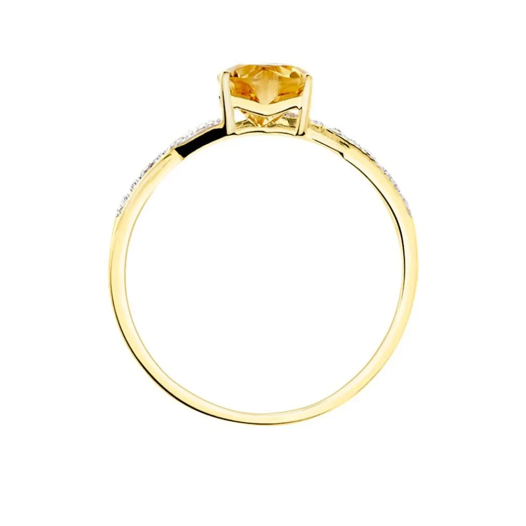 Histoire d'Or Bague Clothilde Or Jaune Citrine Et Oxyde or jaune citrine jaune Discount