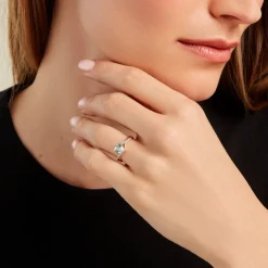 Histoire d'Or Bague Clothilde Or Jaune Topaze Oxyde De Zirconium or jaune topaze bleu sky New