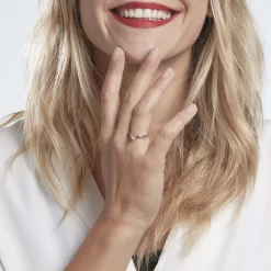 Histoire d'Or Bague Clothilde Or Rose Quartz Et Oxyde or rose quartz rose Outlet