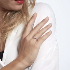 Histoire d'Or Bague Clothilde Or Rose Quartz Et Oxyde or rose quartz rose Outlet