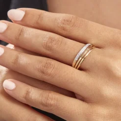 Histoire d'Or Bague Clotilda Or Jaune Diamant Clearance