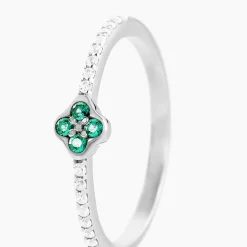 Histoire d'Or Bague Clova Argent Blanc Pierre De Synthese Oxyde De Zirconium Outlet