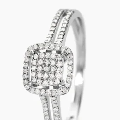 Histoire d'Or Bague Collection 1986 Or Blanc Diamant Clearance