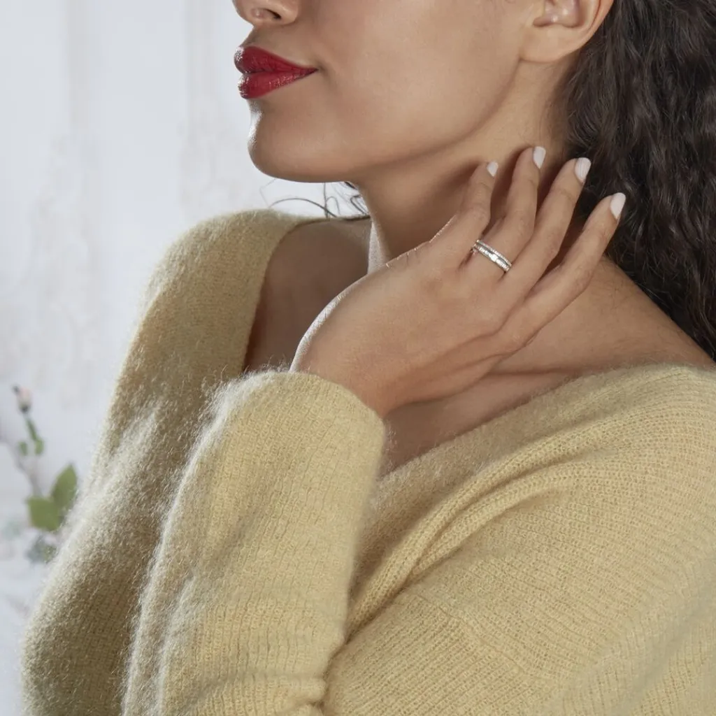 Histoire d'Or Bague Collection 1986 Or Blanc Diamant Clearance