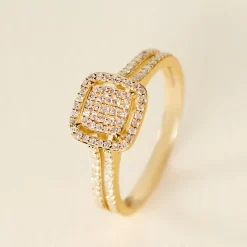 Histoire d'Or Bague Collection 1986 Or Jaune Diamant Best