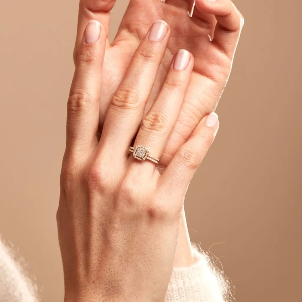 Histoire d'Or Bague Collection 1986 Or Jaune Diamant Best