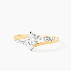 Histoire d'Or Bague Collection Icone Or Jaune Diamant Synthétique New