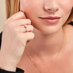 Histoire d'Or Bague Collection Icone or jaune diamant synthétique Hot