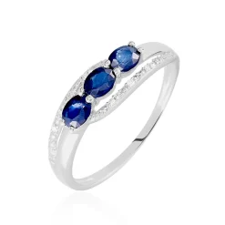 Histoire d'Or Bague Comete Et Diamant or blanc saphir Online