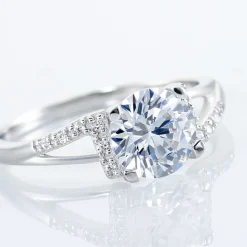 Histoire d'Or Bague Conception Argent Blanc Oxyde De Zirconium