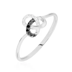 Histoire d'Or Bague Constellation Or Blanc Diamant Outlet