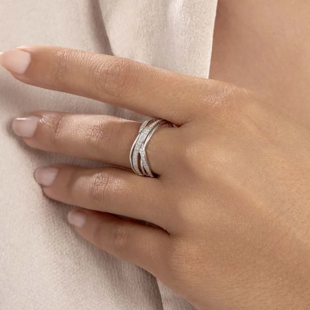 Histoire d'Or Bague Corilitia Or Blanc Diamant Hot