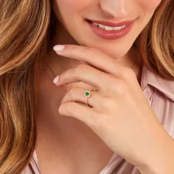 Histoire d'Or Bague Cosimo Or Jaune Emeraude Diamant or jaune émeraude Discount