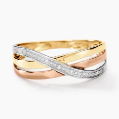 Histoire d'Or Bague Cramitia Or Tricolore Diamant Discount