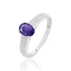 Histoire d'Or Bague Crista Or Blanc Amethyste Et Diamant Sale