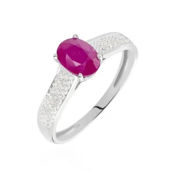 Histoire d'Or Bague Crista Et Diamant or blanc rubis Sale