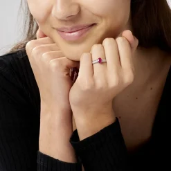 Histoire d'Or Bague Crista Et Diamant or blanc rubis Sale