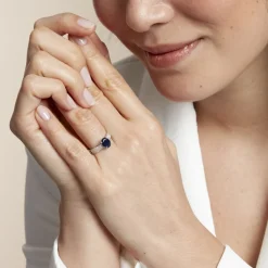 Histoire d'Or Bague Crista Et Diamant or blanc saphir Sale