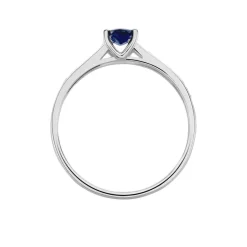 Histoire d'Or Bague Crista Or Blanc Saphir Et Diamant Sale