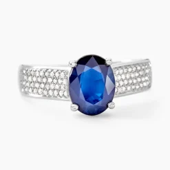 Histoire d'Or Bague Crista Et Diamant or blanc saphir