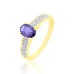 Histoire d'Or Bague Crista Or Jaune Amethyste Et Diamant or jaune amethyste violette Online