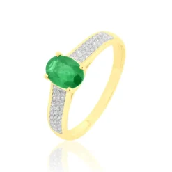 Histoire d'Or Bague Crista Or Jaune Emeraude Et Diamant Clearance