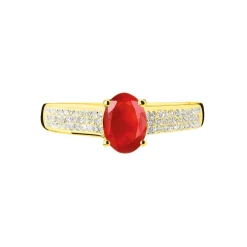 Histoire d'Or Bague Crista Et Diamant or jaune rubis Clearance