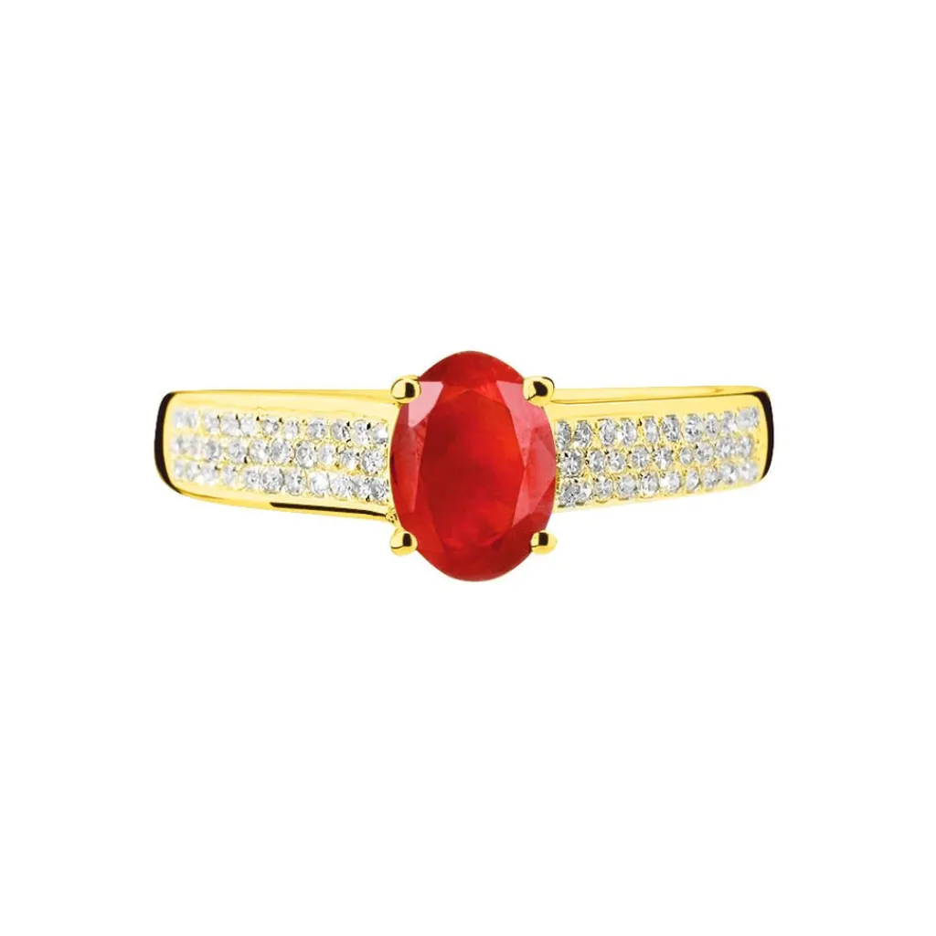 Histoire d'Or Bague Crista Et Diamant or jaune rubis Clearance