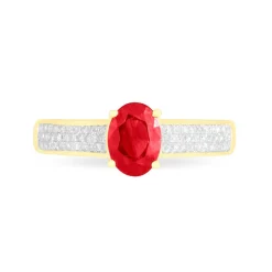Histoire d'Or Bague Crista Et Diamant or jaune rubis