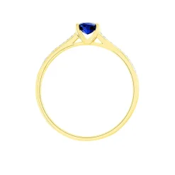 Histoire d'Or Bague Crista Et Diamant or jaune saphir New