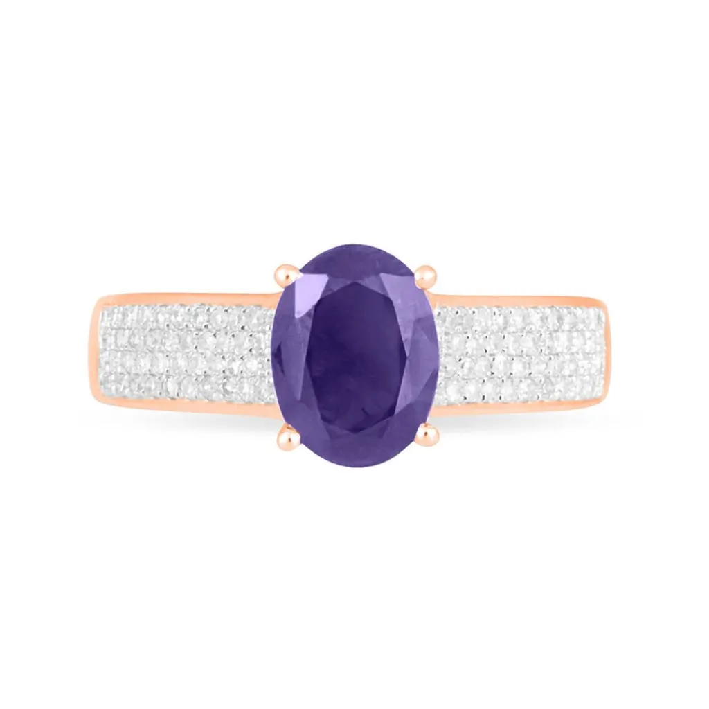 Histoire d'Or Bague Crista Or Rose Amethyste Et Diamant or rose amethyste violette Outlet