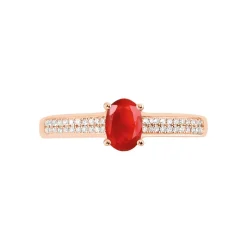 Histoire d'Or Bague Crista Or Rose Rubis Et Diamant Sale