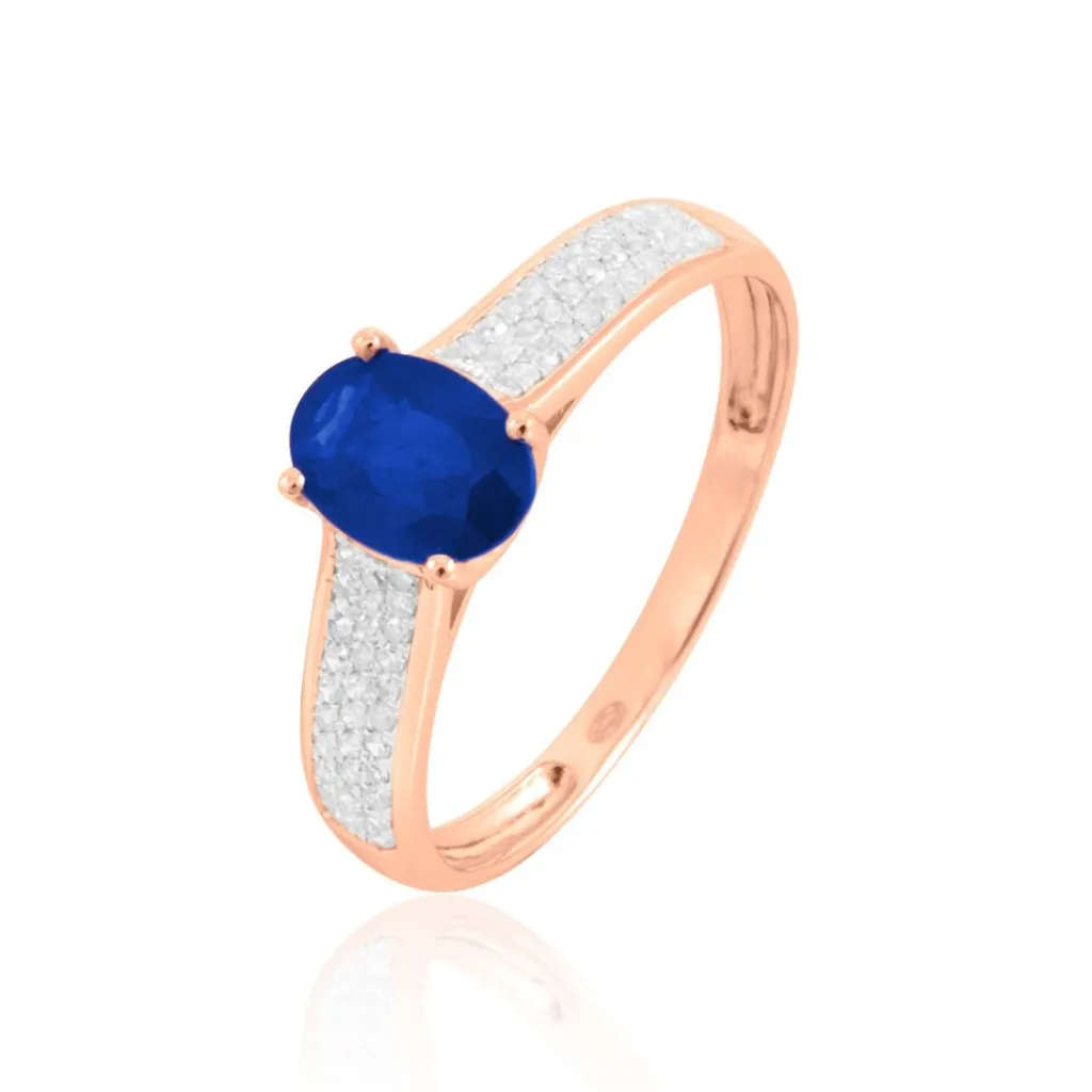 Histoire d'Or Bague Crista Et Diamant or rose saphir New