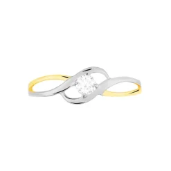Histoire d'Or Bague Croise Or Bicolore Oxyde De Zirconium Clearance
