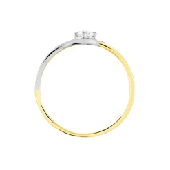 Histoire d'Or Bague Croise Or Bicolore Oxyde De Zirconium Clearance