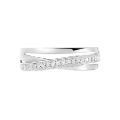 Histoire d'Or Bague Croisee or blanc diamant Hot