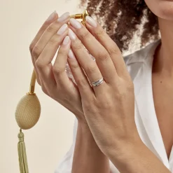 Histoire d'Or Bague Croisee or blanc diamant Hot