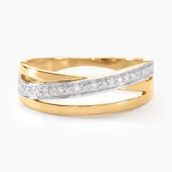 Histoire d'Or Bague Croisee or jaune diamant Hot