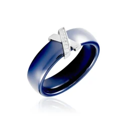 Histoire d'Or Bague Cronos Argent Blanc Céramique Oxyde