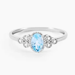 Histoire d'Or Bague Cyprille Or Blanc Topaze Et Oxyde De Zirconium Online