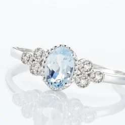 Histoire d'Or Bague Cyprille Or Blanc Topaze Et Oxyde De Zirconium Online